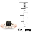 thumbnail image 2 of SuperJeweler 1 Carat Rose Cut Cushion Cut Black Diamond Solitaire Engagement Ring In 14 Karat Rose Gold For Women, 2 of 6