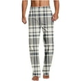 thumbnail image 2 of Handshe Men's Home Sleep Pants, Printed Design Straight Leg Casual Lounge Pants, Relaxed Fit Comfortable Sleepwear for Men,Plus Size, 2 of 5