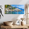 thumbnail image 3 of Elephant Stock Sunny Amalfi Coast Wall Art - Horizontal Multi Panel Canvas - Living Room Wall Decor - Places Multi Panel - Blue And Beige Decor - 26" x 12", 3 of 8