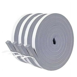 Neoprene Foam Strip Roll by Dualplex,3 inch Wide x 10' Long 1/8 inch Thick, Weather Seal High Density Stripping with Adhesive Backing - Weather Strip