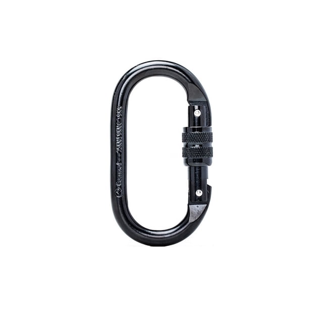 Equipo de mosquetón de escalada Mosquetones de escalada simple Hebilla de seguridad Quickdraw Herramienta de bloqueo seguro Accesorio de bloqueo para Sports Protect Black Noticed OD019587-01