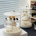 thumbnail image 5 of Clearance Czzoypi Jewelry Box for Girls (A) Jewelry Box Transparent Rotating Multi-layer Jewelry Storage Box Ring Earring Jewelry Box Hair Clip Hair Ring Jewelry Box, 5 of 7