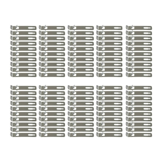 100x sujetadores de gancho montados en la pared exhibición de azulejos colgando Hardware fácil de instalar ganchos K para construcción de montaje fijo Acero 9x01x19cm