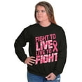 thumbnail image 4 of Fight to Live Breast Cancer Women Plus Size Crewneck Sweatshirt Brisco Brands 3X, 4 of 5