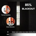 thumbnail image 5 of Homi Drapes Double Pinch Pleated Blackout Curtains – Thermal Insulated, Room Darkening Window Treatments Back Tab Curtains for Home or Office – 1 Panel with Hooks & Tiebacks (Brunt Orange, 30x95), 5 of 5
