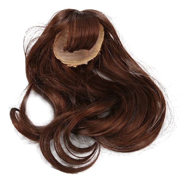 Peluca para muñeca marrón oscuro, rizado largo, estilo suave, alta elasticidad, alisado, fabricación de cabello para reemplazo DIY, 1/6
