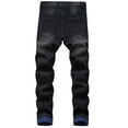 thumbnail image 5 of FYEGRE Mens Denim Pants for Business Casual Japanese Style Wide Leg Harem Jeans For Plus Size Men Fashionable Casual Pants Comfortable Loose Fit Trousers Black 36, 5 of 8