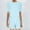 Light Blue, variant on Honeeladyy Two Piece Outfits for Women Short Sleeve Shirts Wide Leg Shorts Suits Loose Solid Summer Lounge Sets Light Blue XXL