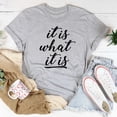thumbnail image 2 of Camiseta ligera y cómoda de manga corta con cuello redondo para mujer: camiseta perfecta para el verano, camiseta XXL extragrande gris con letras negras, 2 of 4