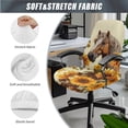 thumbnail image 3 of Xoenoiee Horse Sunflower Butterfly Print Office Chair Cover Stretchable Universal Computer Chair Cover Soft Washable Seat Covers Dustproof Desk Armchair Rotating Chair Slipcovers with Arm Covers, S, 3 of 6