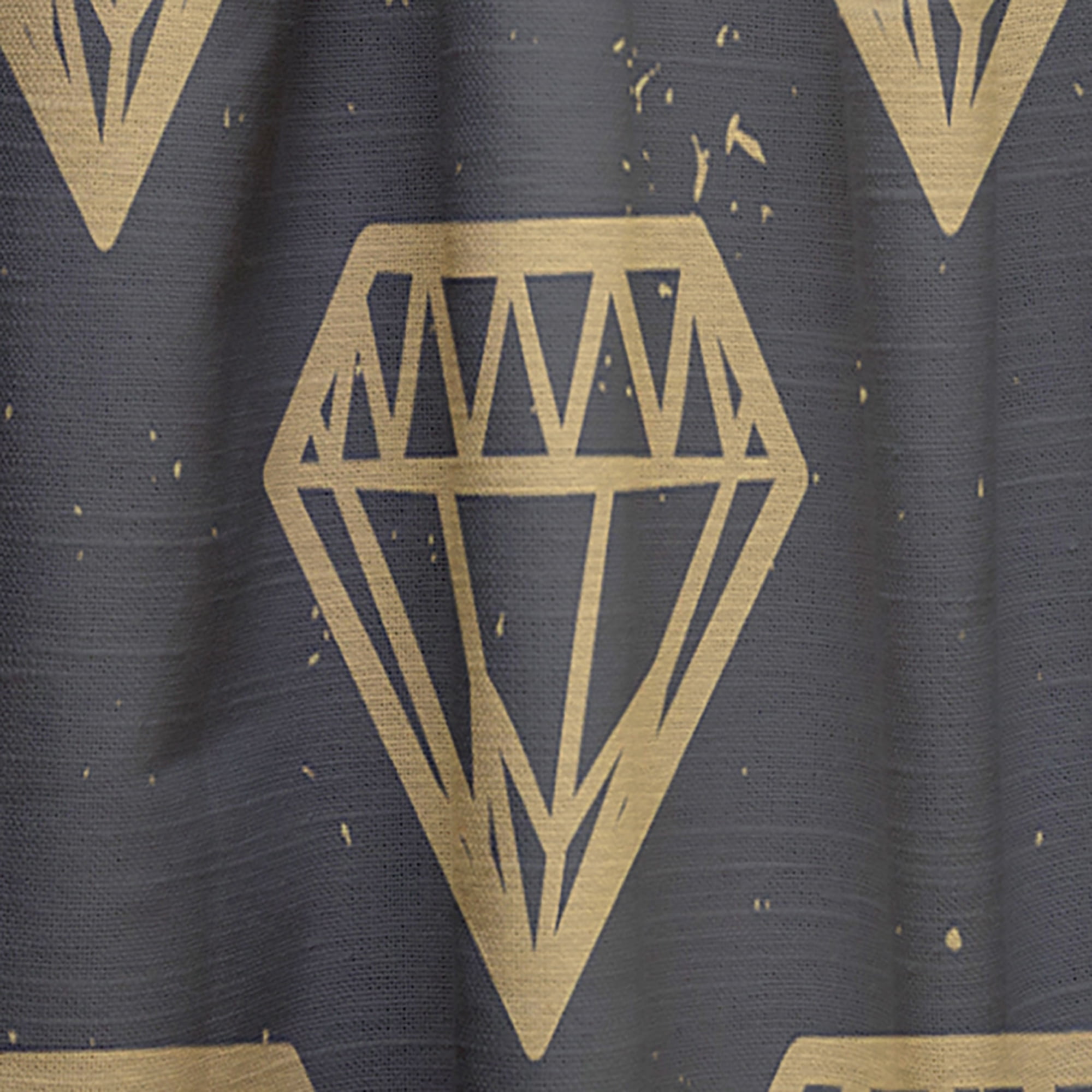 Designart 'Traditional Golden Diamonds' Mid-Century Modern Curtain Panel