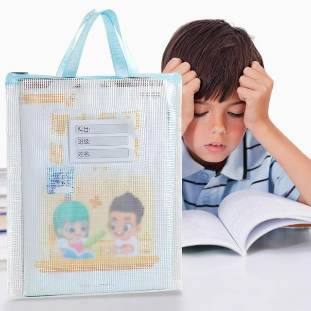 Tyidzon Sac de Rangement Épais pour Documents A3 Sac de Rangement Transparent pour Papier de Test Sac de Rangement pour Papier d'Art Sac de Rangement en Matériau A4, Fournitures de Rentrée Scolaire