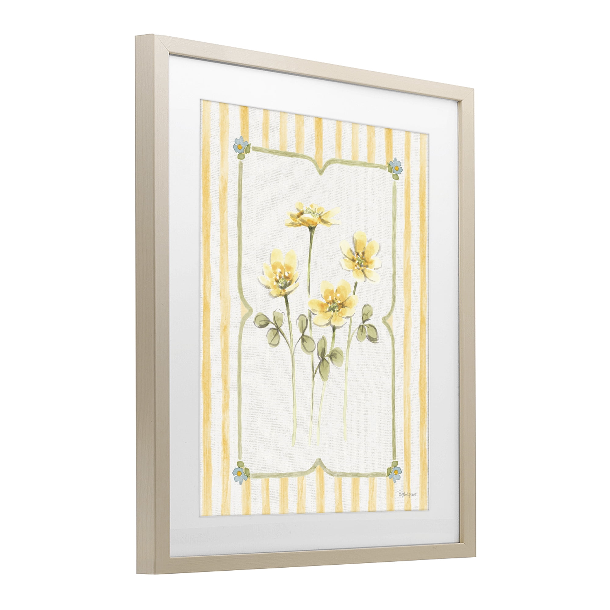 Stupell Industries Sweet Honey Florals Birch Framed Print Under Glass, design by Beth Grove