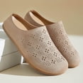 thumbnail image 5 of Xdegoge Slip On Shoes for Women Closed Toe Flat Mules Laser Cut Perforated Upper Faux Suede Classic Everyday Walking Casual Fashion Footwear, 5 of 9