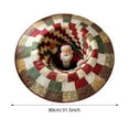 thumbnail image 6 of 39" Christmas Mat â Christmas 3D Visual Rugs Decorative Rug with Depth Pattern Theme Santa Claus Quilted Round Mat Non- Door Mats Gift for Home Parties, 6 of 9