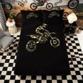 thumbnail image 3 of Meiyoeat Camo Motorcycle Bed Sheets 4-Piece, vintage Motocross Full Size Sheets, Green Black, 3 of 6