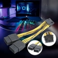 thumbnail image 3 of Efficient Double 8Pin 6+2PIN to 12+4Pin 16Pin Power Adapter Cable for GPU Card RTX4070 12VHPWR Seamlessly Integration, 3 of 11