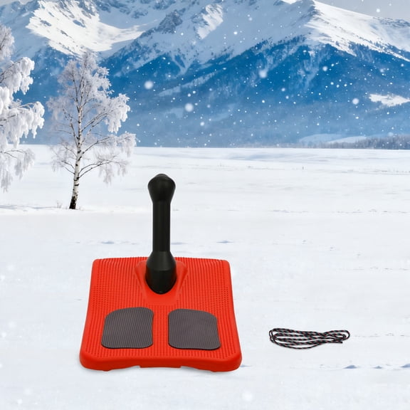 ToppiJoy Sled Snowboard with Handle, Lightweight Compact Scooter Snowboard Hold up to 165.35lbs, for Outdoor Winter Fun Red