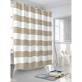 thumbnail image 3 of Khaki and Shower Curtain, White Stripe Waterproof Shower Curtain Set with 12 Hooks Lightweight Washable Fabric Shower Curtains for Bathroom 36x72 Inches, 3 of 6