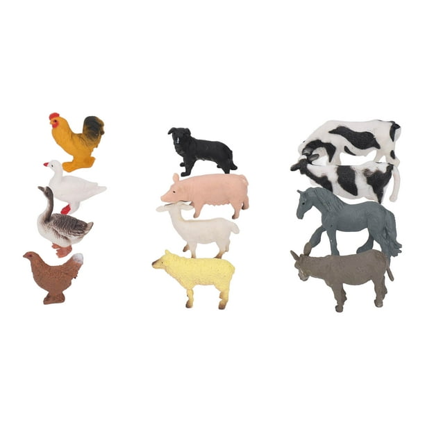 Mini Figurines D'animaux De Ferme, Détails Fins, Modèles D'animaux  Miniatures, Réalistes, Peints à La Main, Aspect Naturel Pour 3 Ans Et Plus.  