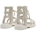thumbnail image 5 of Toddler Baby Girls Gladiator Sandals Open Toe Rubber Sole Roman Shoes Zipper Outdoor Summer Sandals for Girls(Toddler/Little Kid), 5 of 7