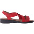 thumbnail image 3 of Women's Arcopedico Monterey Strappy Sandal Red Suede/Elastic 39 M, 3 of 3