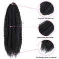 thumbnail image 4 of Frenchies Horquilla de pelo francesa con revestimiento de terciopelo, extra suave, para mujeres, extensiones de boda o peluca, 6 perlas + 6 cristales, 20 unidades (10 Lrg 10 Sm), color marrón, 4 of 5