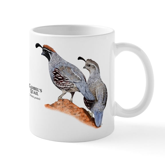CafePress - Gambel's Quail Mug - 11 oz Ceramic Mug - Novelty Coffee Tea Cup