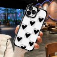 thumbnail image 1 of Love Heart Phone Case For iPhone 11 Case iPhone 15 Pro 13 12 14 Pro Max 12 Mini XR XS X 7 8 Plus SE Soft Silicone Flower Cover   RJ, 1 of 7