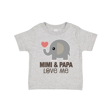 

Inktastic Mimi and Papa Love Me Elephant Gift Toddler Boy or Toddler Girl T-Shirt