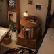 thumbnail image 2 of Estantería giratoria de 360 grados, estante de almacenamiento móvil, mesita de noche de madera maciza para apartamento pequeño de segunda mano, regalo de inauguración de la casa, 2 of 4