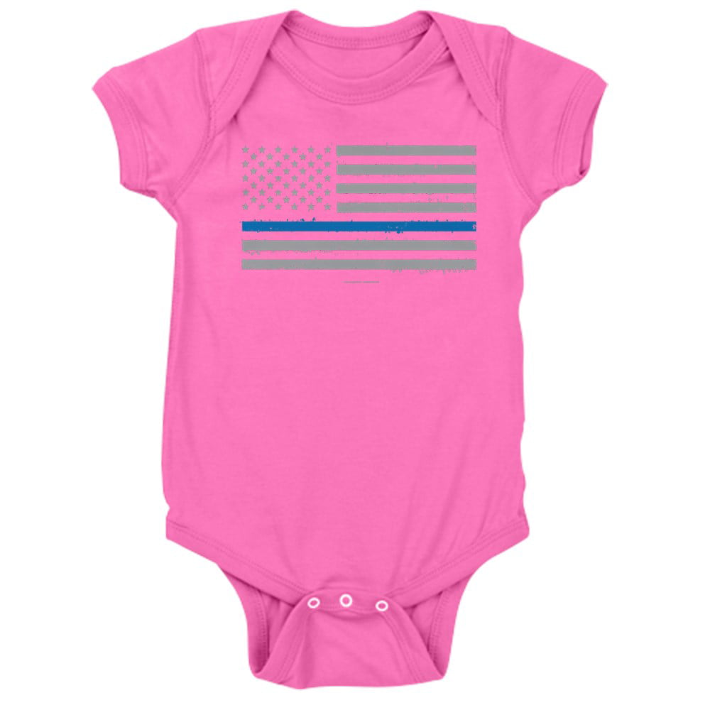 CafePress Blue Lives Matter Flag Cute Infant Bodysuit Baby Romper 101296796 