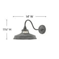 thumbnail image 3 of One Light Outdoor Large Wall Lantern in Traditional-Industrial Style 14 inches Wide By 11.5 inches High-Black Finish Bailey Street Home 81-Bel-3088114, 3 of 5