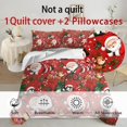 thumbnail image 4 of Yspwyqan Christmas Santa Reindeer Full Size Bedding Set, 3 Piece Soft Breathable Comforter Bed Set with 2 Pillow Shams for Xmas Holiday Bedroom Decor, 4 of 7
