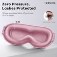 thumbnail image 4 of FACEMOON Memory Foam Weighted Soft Blackout Zero Pressure Sleep Eye Mask for Sleep Support with Storage Bag, 2 Pack, 4 of 9