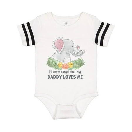 

Inktastic I ll Never Forget That my Daddy Loves Me Cute Elephants Gift Baby Boy or Baby Girl Bodysuit
