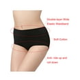 thumbnail image 6 of Buankoxy 6 Pack Women's Cotton Briefs Panties Mid Rise Stretch Breathable Soft Underwear Size 5, 6 of 6
