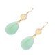 thumbnail image 2 of Pendientes colgantes de plata de ley hipoalergénicos Sonducket con jade verde vintage, 2 of 6