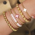 thumbnail image 6 of Women's Beaded Bow Bracelet Set Fade-Resistant Thick Elastic Cross Pearl Bracelet Christmas Jewelry Gif, 6 of 6