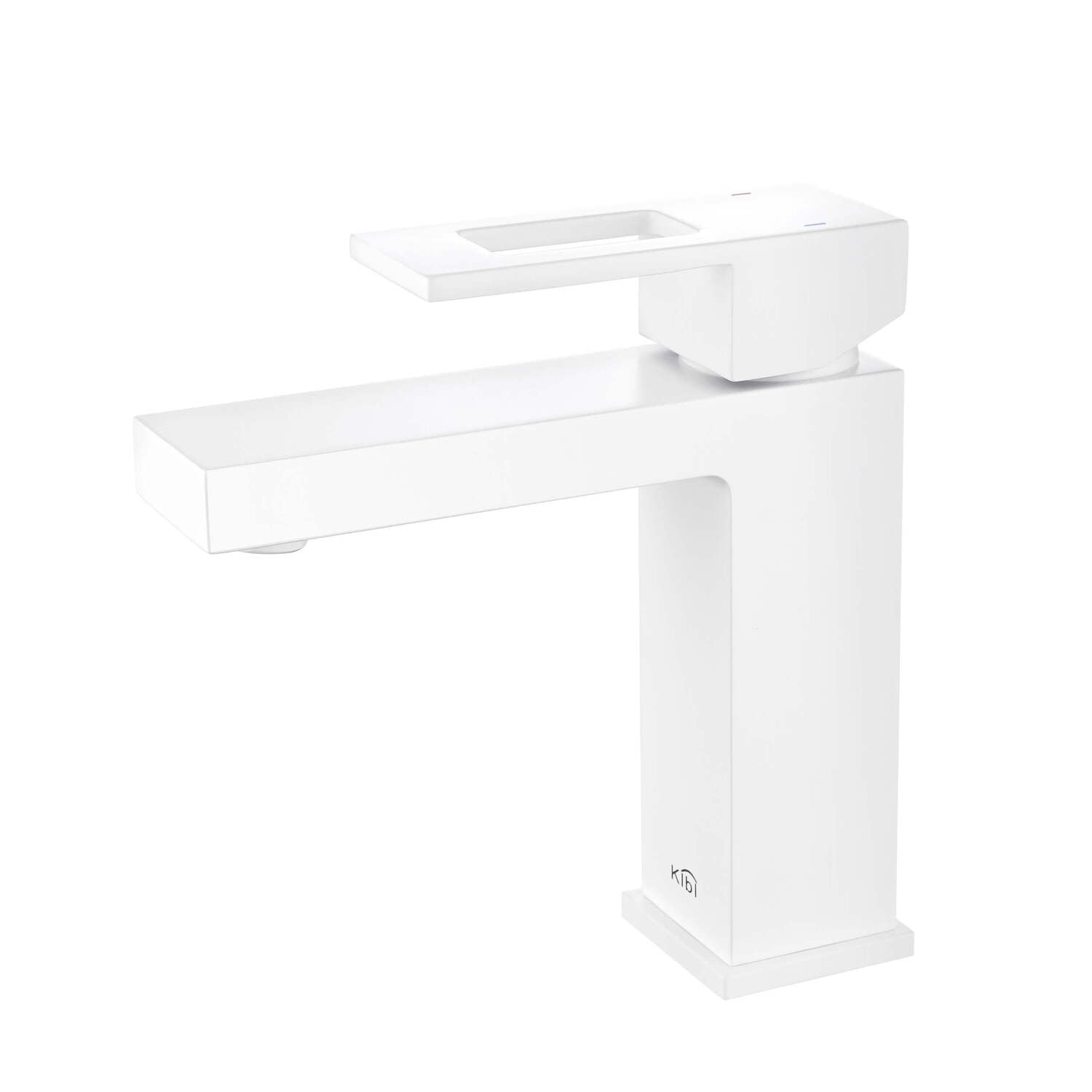 Kibi Cubic Single Handle Bathroom Vanity Sink Faucet with Pop Up Drain