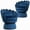 Blue, variant on Newnno 360° Swivel Accent Chairs, Mid-Century Modern Velvet Barrel Chair, Comfy Shell Shape Arm Chair with Lumbar Pillow for Living Room, Bedroom, Office, Red