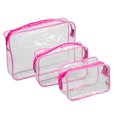 thumbnail image 2 of Clear Makeup Bags, 3pcs Cosmetic Makeup Bags Set Transparent Travel Toiletry Bag Waterproof Leakproof Carry On Airport Cosmetic Organizer Pouch with Zipper for Women Men, 2 of 8