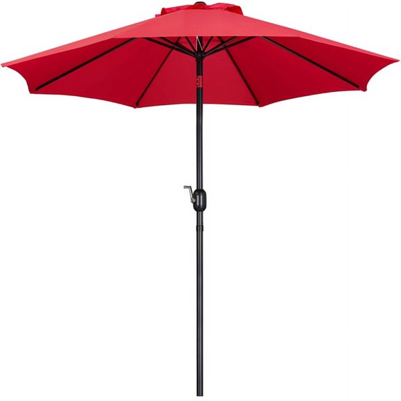 SmileMart Patio Umbrella with Crank and Push Button to Tilt, Multiple Sizes and Colors