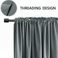 thumbnail image 3 of FloreceBien Cortinas grises – Cortinas cortas para ventana para baño/sótano, cortinas opacas con bolsillo para barra, 52 pulgadas de ancho x 18 pulgadas de largo, gris, 2 piezas, 3 of 6