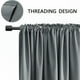 thumbnail image 3 of Cortinas grises FloreceBien: cortinas cortas para ventanas de baño o sótano, cortinas opacas con bolsillo para varilla, 132 cm de ancho x 45 cm de largo, color gris, 2 piezas, 3 of 6