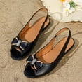thumbnail image 6 of GERsome Flats for Women Open Toe Slingback Slip-On Ballet Flats Work Office Dress Shoes Comfort Walking, Size 7.5, 6 of 9