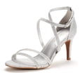 thumbnail image 1 of Sandalia DREAM PAIRS GIGI Plata Brillante Tacones de Aguja 7.5 cm de Tacón, 1 of 6