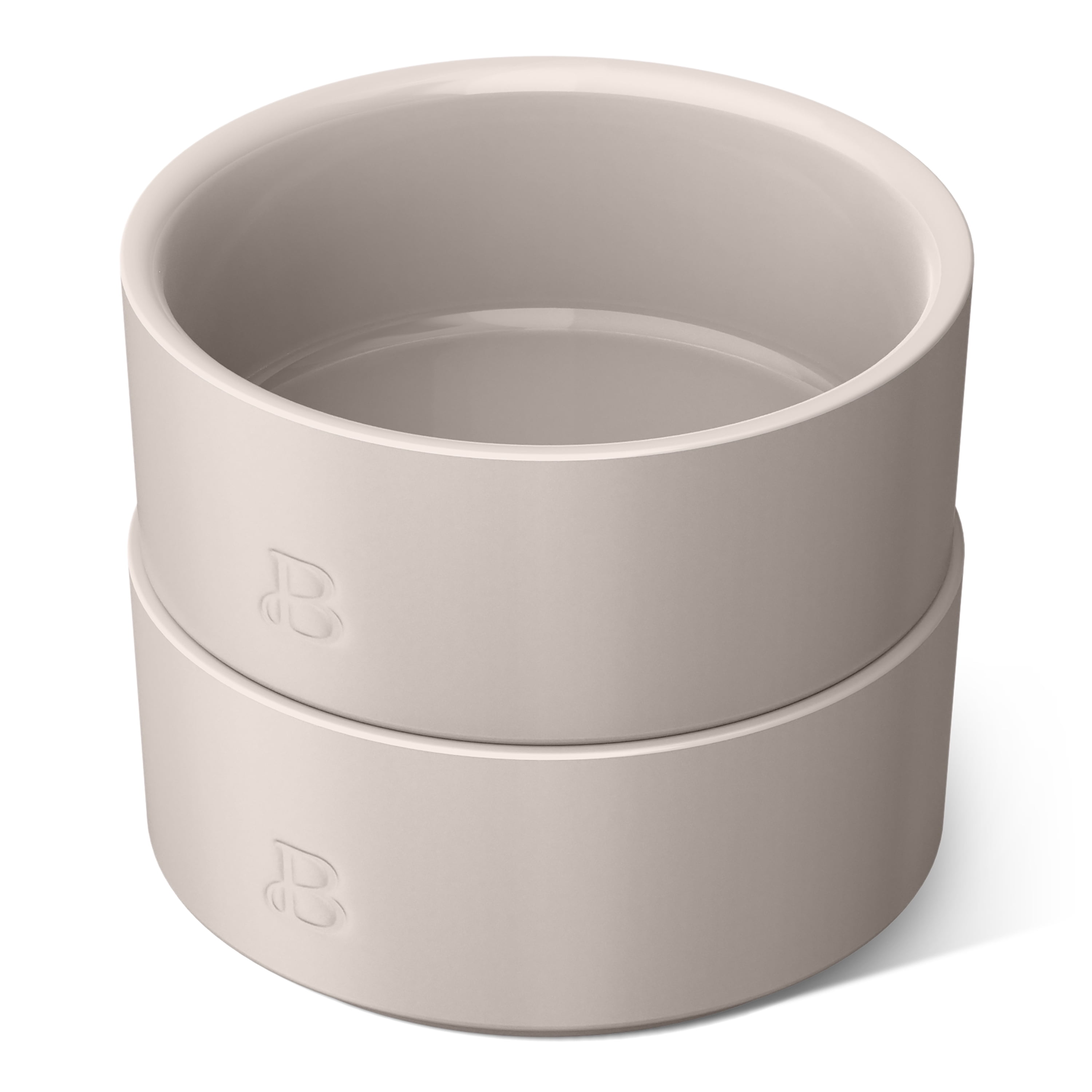 Beautiful 2-Piece Stoneware Ramekin Set, Porcini Taupe by Drew Barrymore