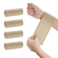 thumbnail image 1 of 4 Pièces de Bracelet Kaki Élastique à Compression Bandage Réglable Sangle de Poignet Enveloppements Poignet Respirant (40 cm), 1 of 5