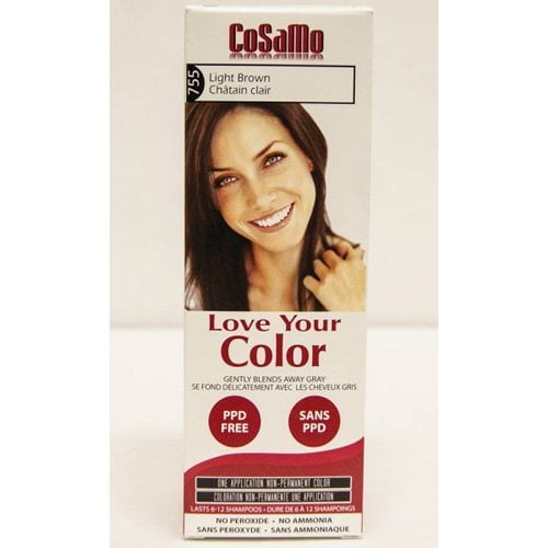 CoSaMo , No Ammonia, No Peroxide Hair Color, 755 Light Brown by